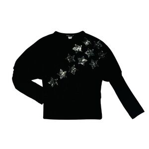 Kate Mack‎ Black Starry Sequin Sweater